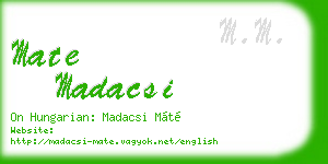 mate madacsi business card