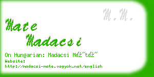 mate madacsi business card